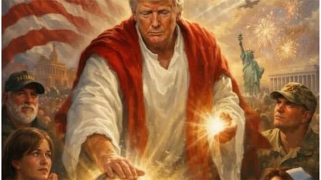 Donald Trump deletes controversial Truth Social post where he appears Jesus-like