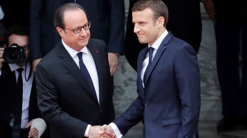 Emmanuel Macron takes office as French president