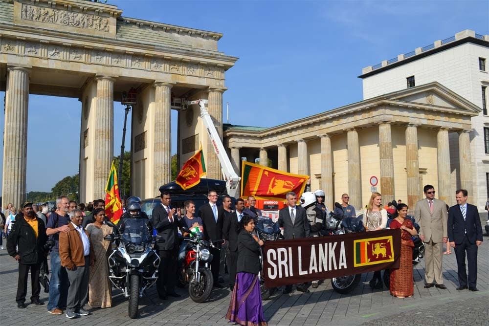 Motorcycle journey from Berlin to Battaramulla commences