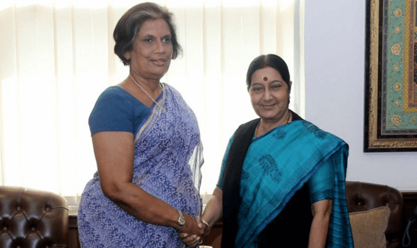 Sushma Swaraj meets CBK
