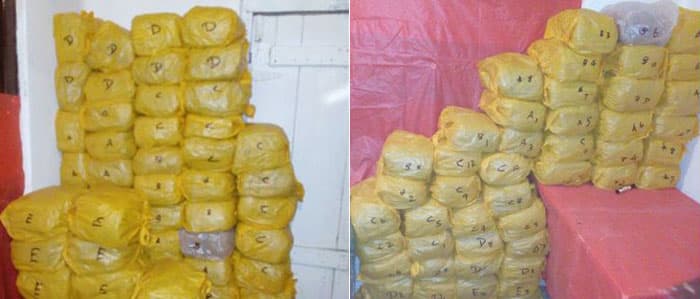 Three persons arrested with 111 kg of Kerala Ganja