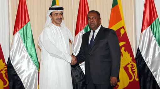 UAE Foreign Minister arrives in Sri Lanka