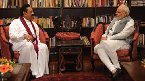 Modi meets Sri Lanka’s former President & ex-Defence Secretary