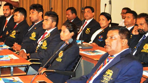 Sri Lankan contingent leaves for Rio