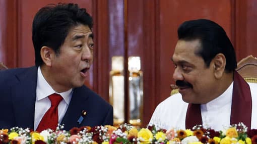 President Rajapaksa congratulates Abe on re-election