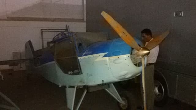 Two seater aircraft found at a warehouse in Narahenpita