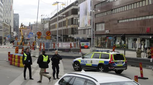 Truck rams into crowd in central Stockholm