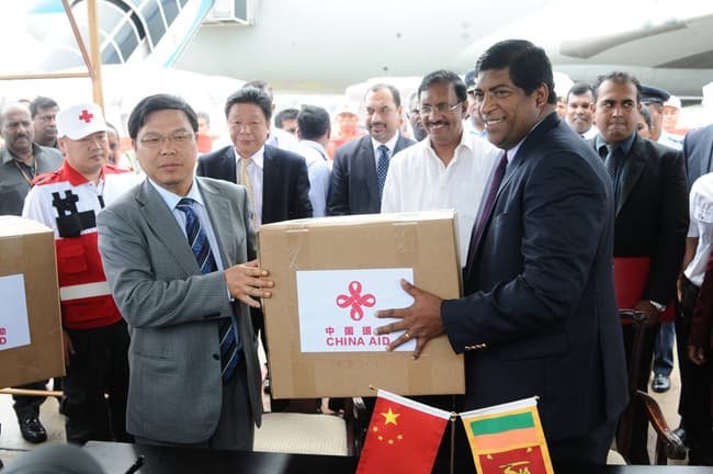 Chinese flight arrives with disaster relief goods worth US$ 2.2m