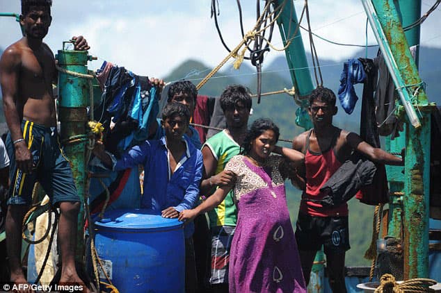 Pregnant woman among 44 Sri Lankan asylum seekers bound for Australia