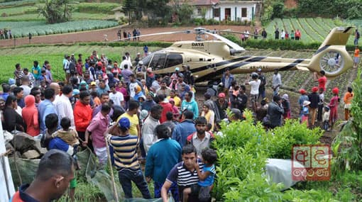 Chopper with three ministers makes emergency landing in N’ Eliya