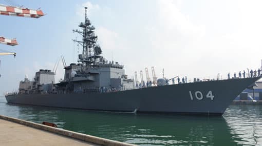 Japanese Naval Ship arrives at the Port of Colombo