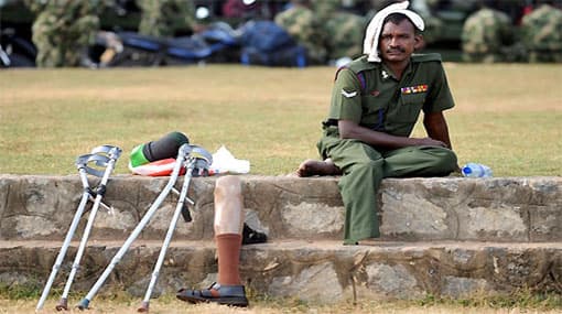 Disabled soldiers protest creates congestion on Lotus Road