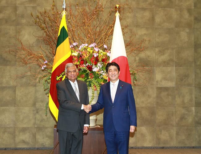 Japan, Sri Lanka PMs vow further cooperation on maritime security