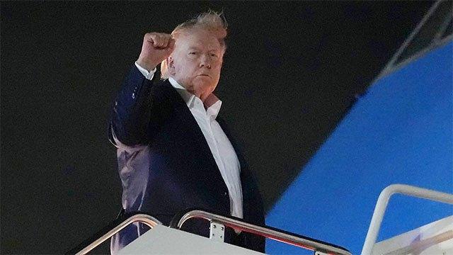Donald Trump arrives in Europe for G7 summit