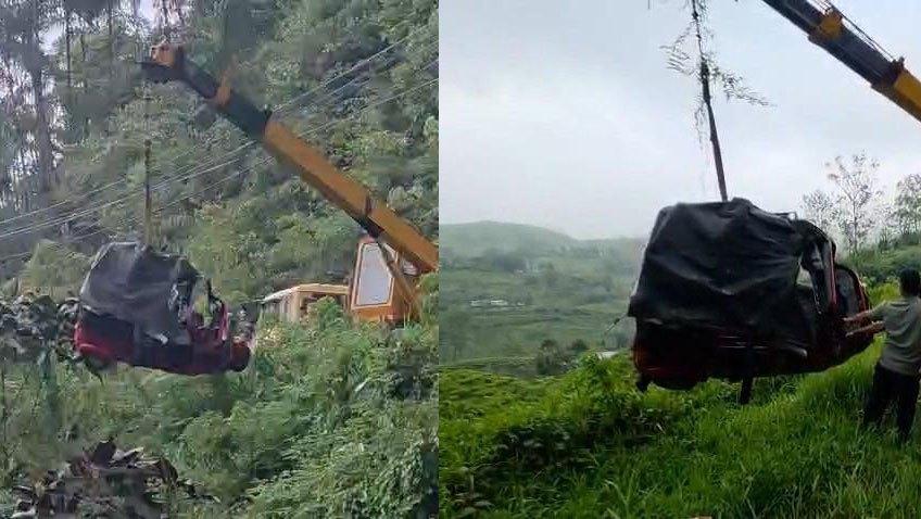 Driver injured as three-wheeler plunges down precipice in Watawala
