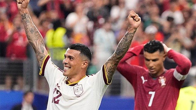 Spain edge Portugal 1-0 as late Merino goal ends Ronaldo's World Cup hopes