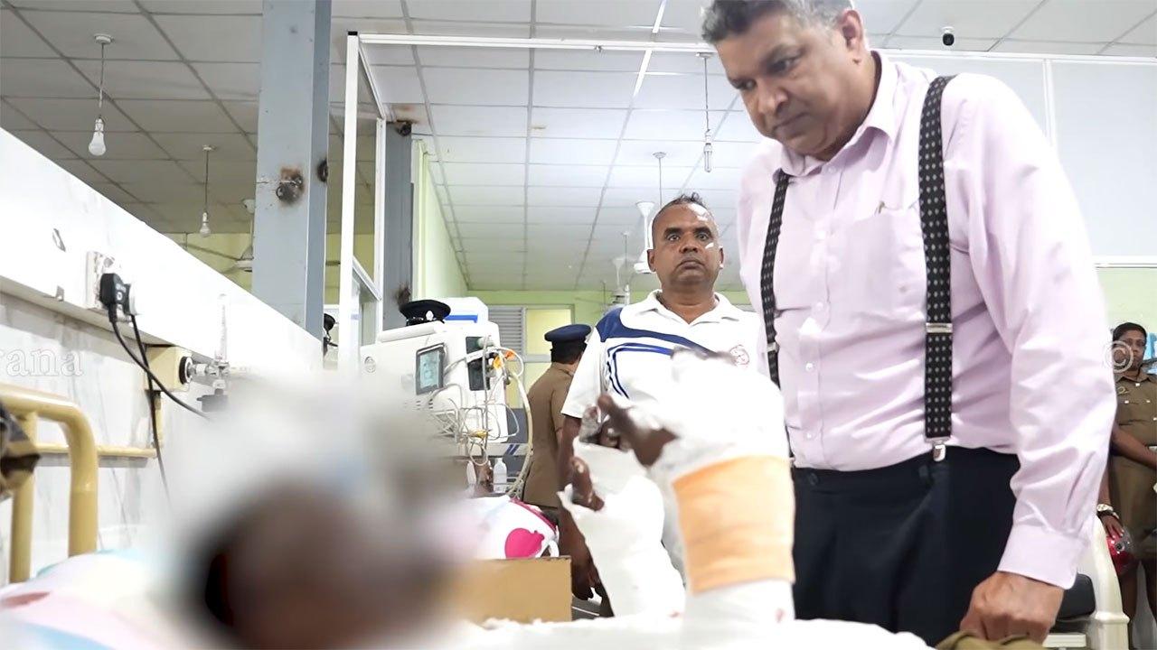 Justice Minister visits officers injured in Negombo Prison clash