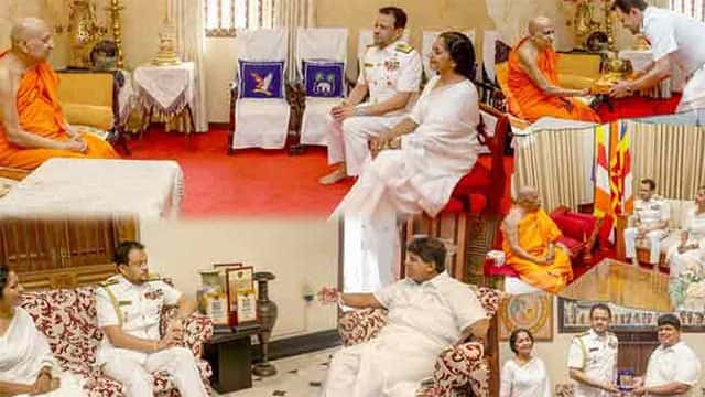 New Navy Commander calls on Chief Prelates of Malwathu and Asgiri Chapters