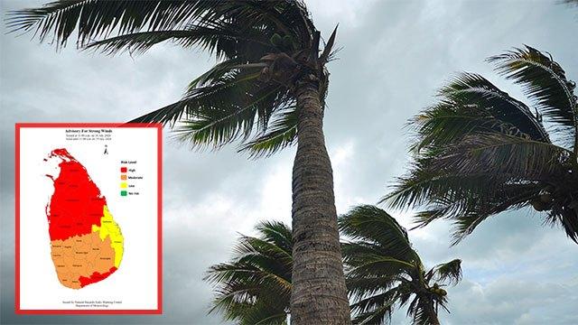 Advisory issued for strong winds
