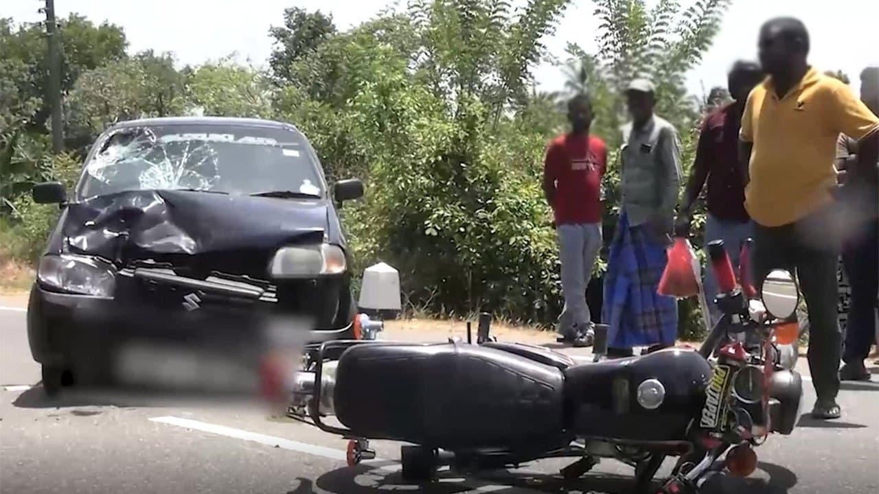 One dead, another critical after car and motorcycle collide head-on in Dimbulagala