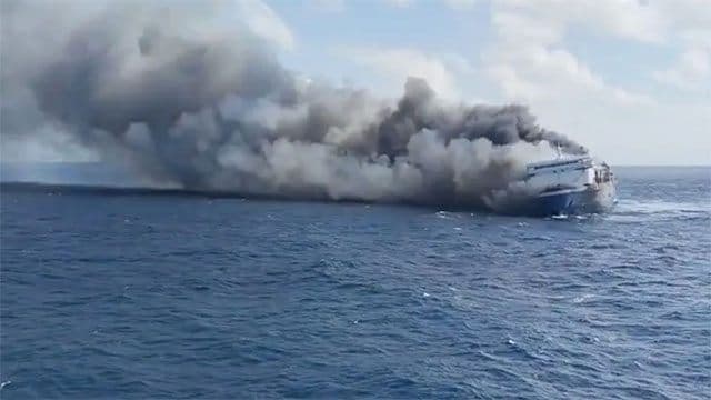 Five dead, 41 missing, after Indonesia ferry catches fire