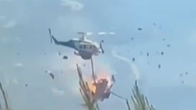 Two firefighting helicopters collide west of Athens