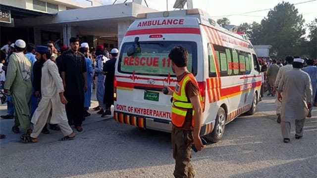 Suspected suicide bombing at police station kills at least 14 in Pakistan, officials say