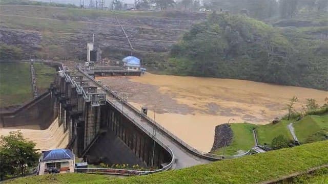 Three spill gates of Upper Kotmale Reservoir open amid heavy rains