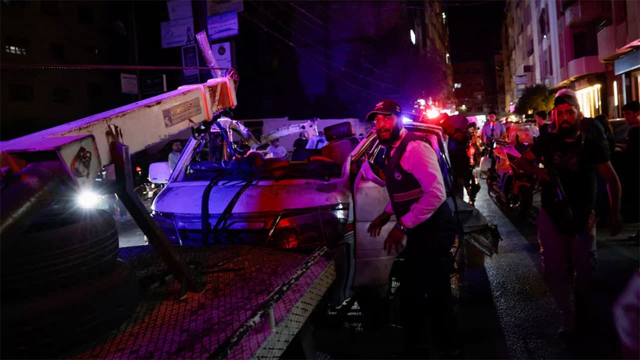 Bomb planted on minibus kills two near Damascus, Syrian officials say