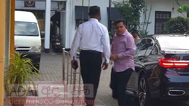 Nissanka Senadhipathi arrives at Bribery Commission