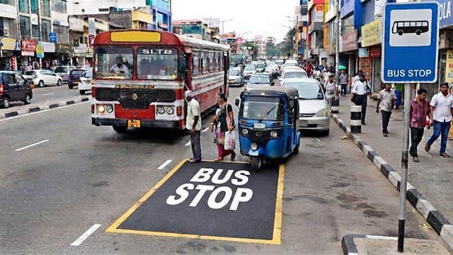 Sri Lanka Police warns motorists against obstructing designated bus stops