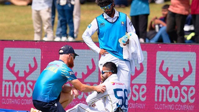 Dinesh Chandimal taken to hospital for scan after sustaining injury