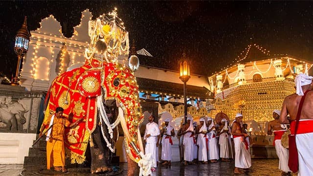 Third Randoli Perahera of Kandy Esala Festival parades the streets
