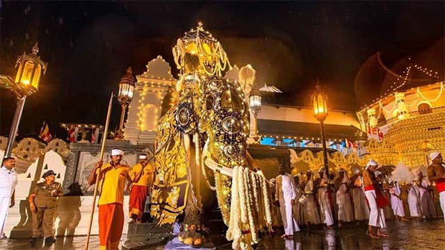 Fourth Randoli Perahera of Kandy Esala Festival parades the streets