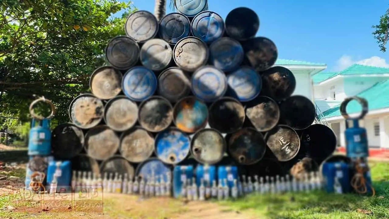 Large-scale illegal liquor distillery raided in Kuliyapitiya