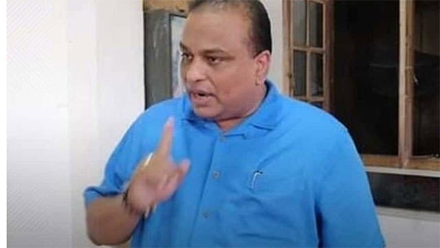 Former Dehiwala-Mt. Lavinia Mayor Dhanasiri Amaratunga arrives at CCIB