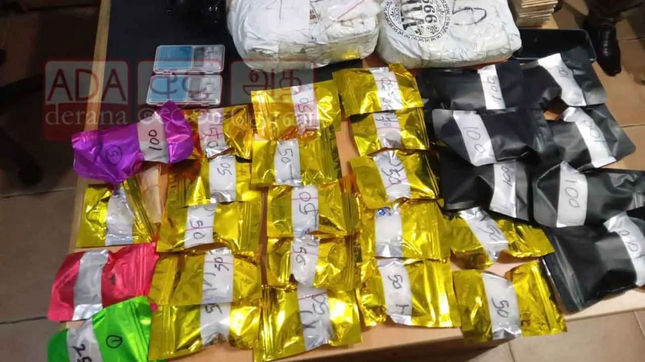 Suspect arrested in Sedawatta with 8kg of Ice and 4kg of heroin