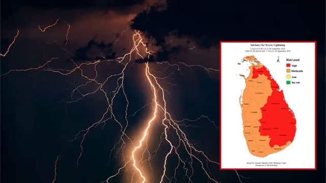 Advisory issued for severe lightning
