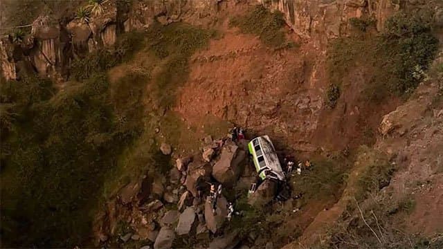 25, mostly children, killed after bus plunges into deep ravine in Cape Verde