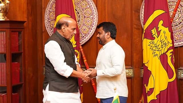 Indian Defence Minister Rajnath Singh Meets President Dissanayake