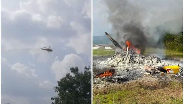 Helicopter carrying 5, including medical staff, crashes in Malaysia
