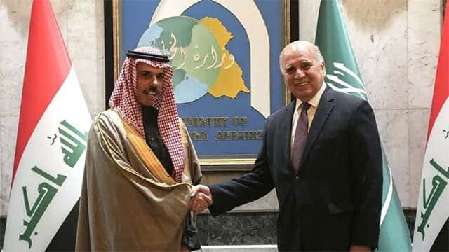 Iraqi, Saudi foreign ministers discuss regional developments after drone strikes on pipeline