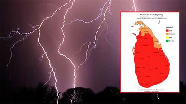 Advisory issued for severe lightning