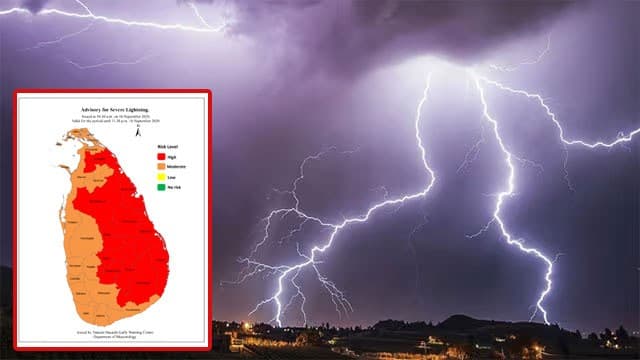 Advisory issued for severe lightning