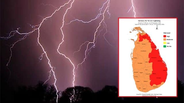 Advisory issued for severe lightning
