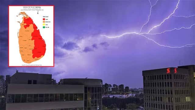 Advisory issued for severe lightning