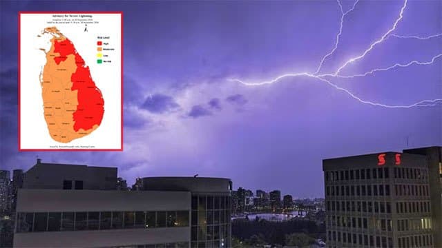 Advisory issued for severe lightning