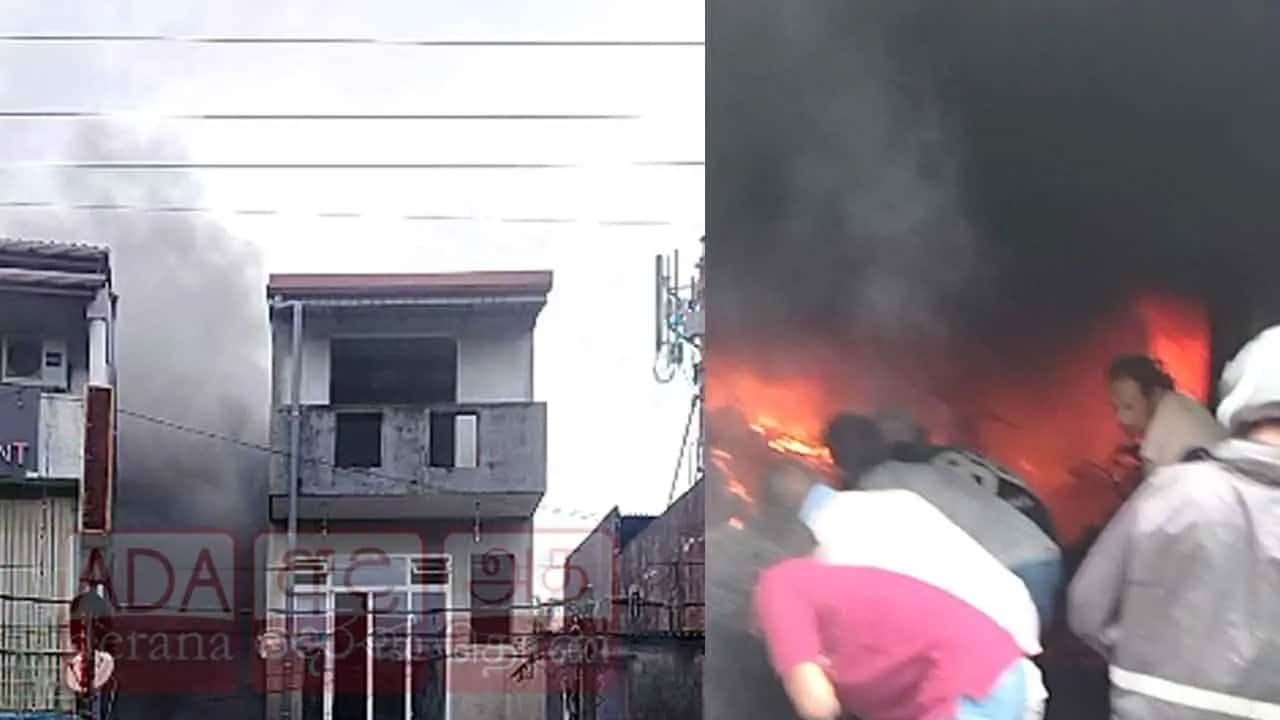 Over Rs. 10 million in property destroyed in Mattegoda garage fire