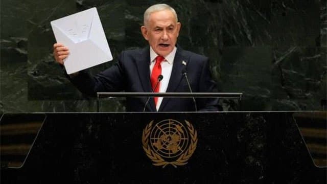 Israel's Netanyahu tells U.N. "we will continue to defend our state" as many leaders walk out