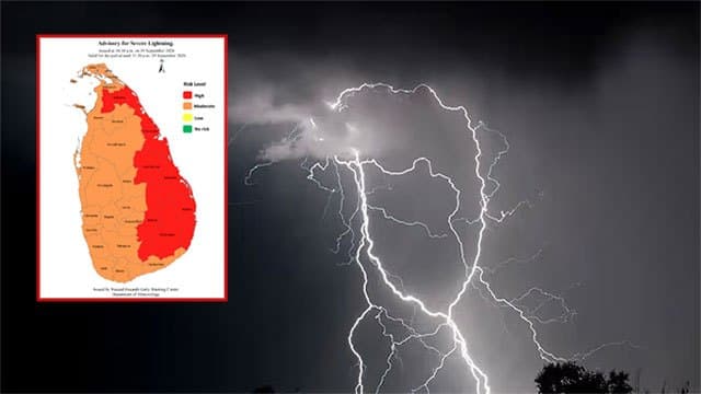 Advisory issued for severe lightning